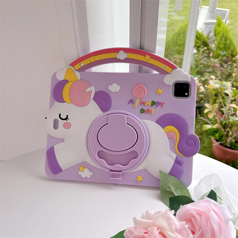 Vortex Tablet Accessories - Cartoon Unicorn Kids Stand Tablet Case