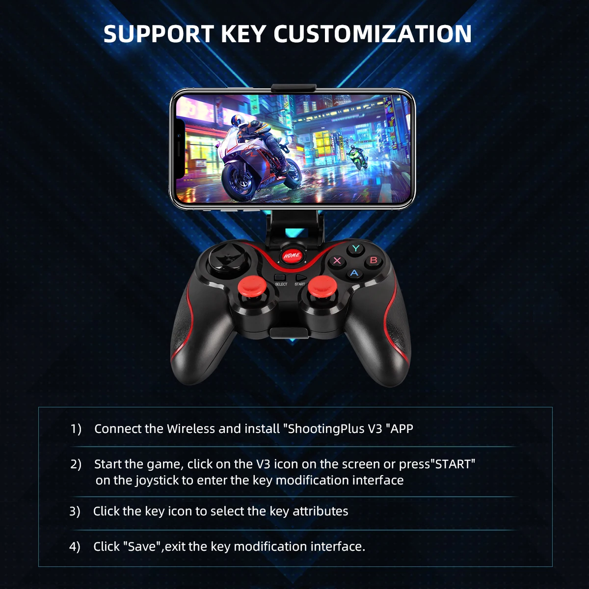 GAMINJA Wireless Bluetooth Gam - Tablet Accessories For Gaming ulasan dan harga