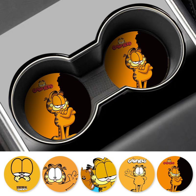 Cartoon Garfield Car Cup Coast - Tablet Car Accessories ulasan dan harga