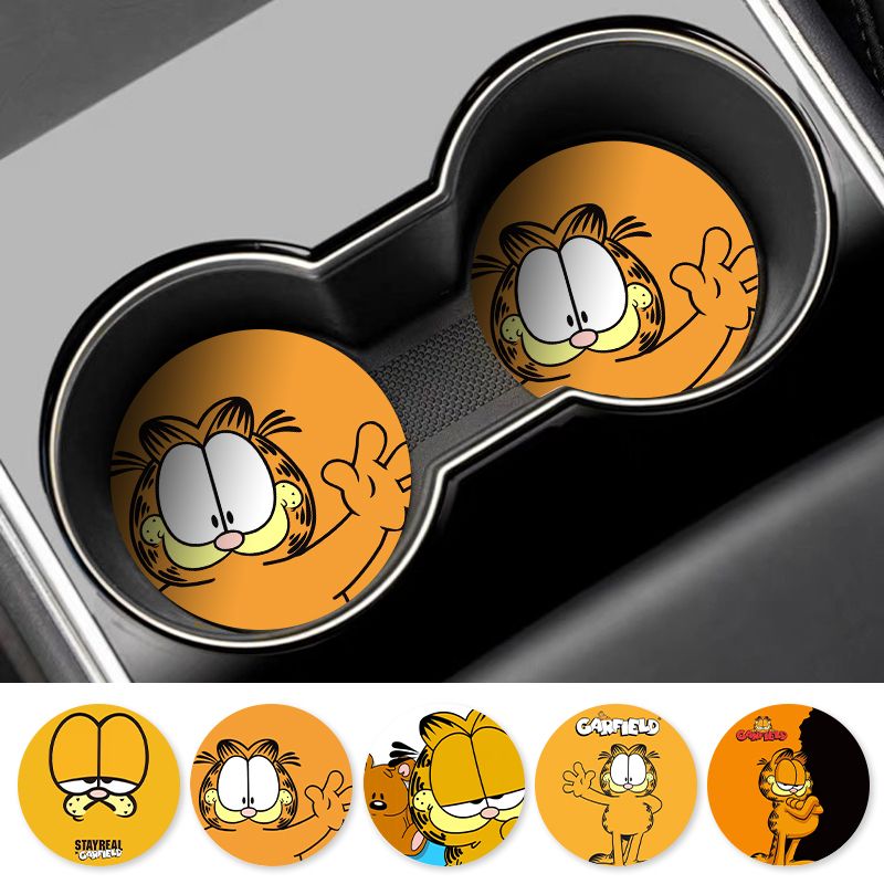 Cartoon Garfield Car Cup Coast - Tablet Car Accessories ulasan dan harga