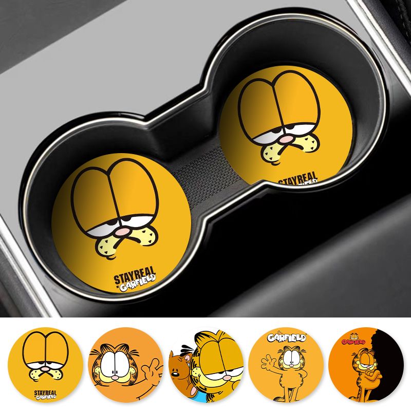 Cartoon Garfield Car Cup Coast - Tablet Car Accessories ulasan dan harga