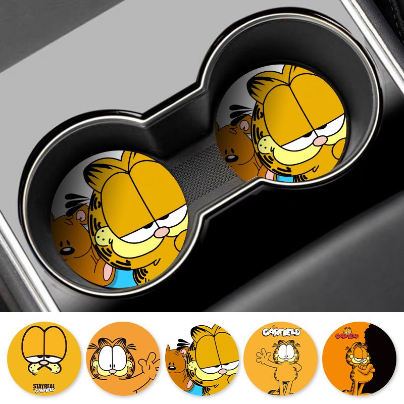 Cartoon Garfield Car Cup Coast - Tablet Car Accessories ulasan dan harga