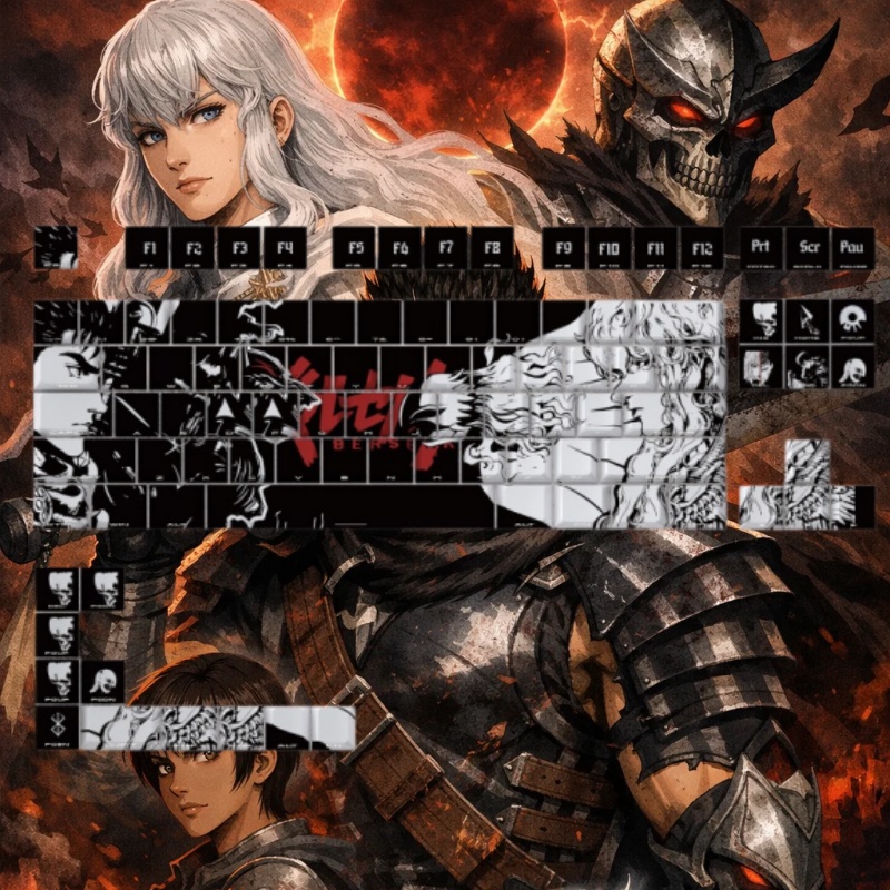 BERSERK Theme Anime Keycap 98  - Tablet Accessories For Gaming ulasan dan harga