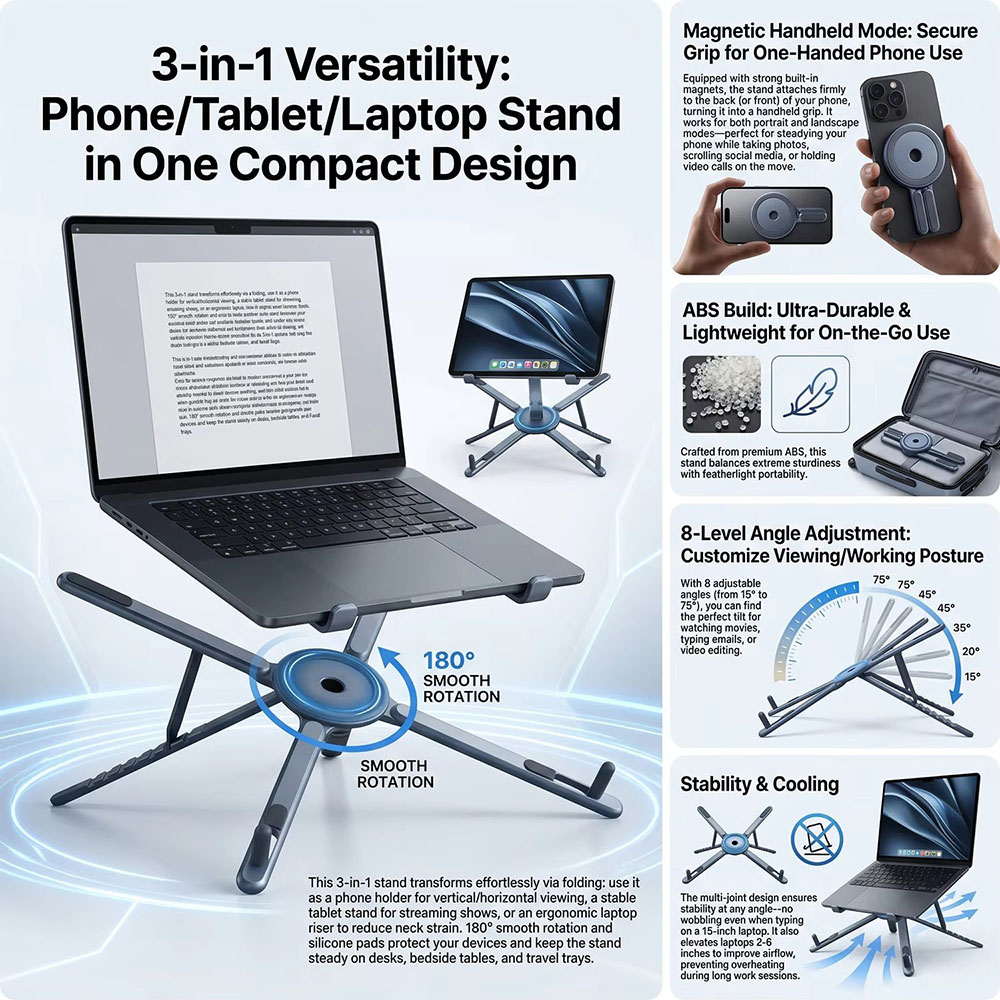 Portable Magnetic Phone Holder - Tablet Phone Accessories ulasan dan harga