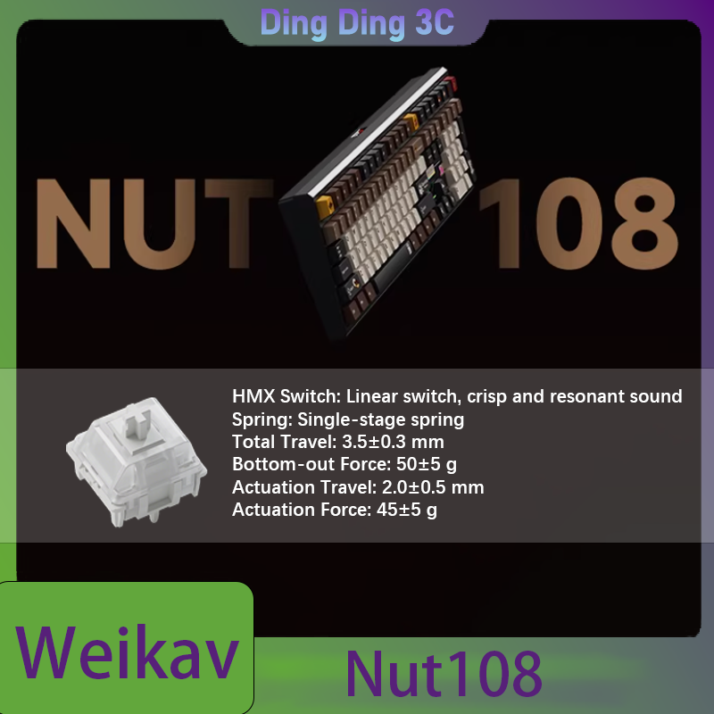 Weikav Nut108 Wireless Mechani - Tablet Accessories Uk ulasan dan harga